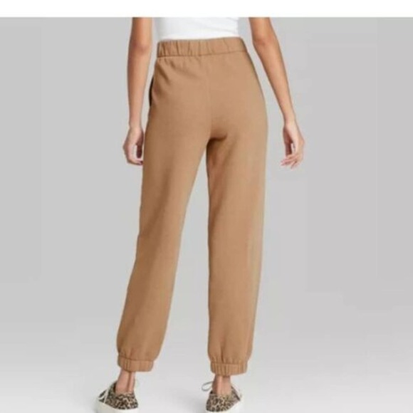 High-Rise Vintage Jogging Pants, Joggers by Wild Fable, Tan, Size XL - Picture 6 of 7